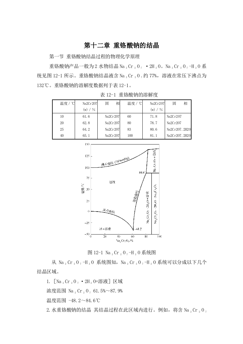 重铬酸钠的结晶