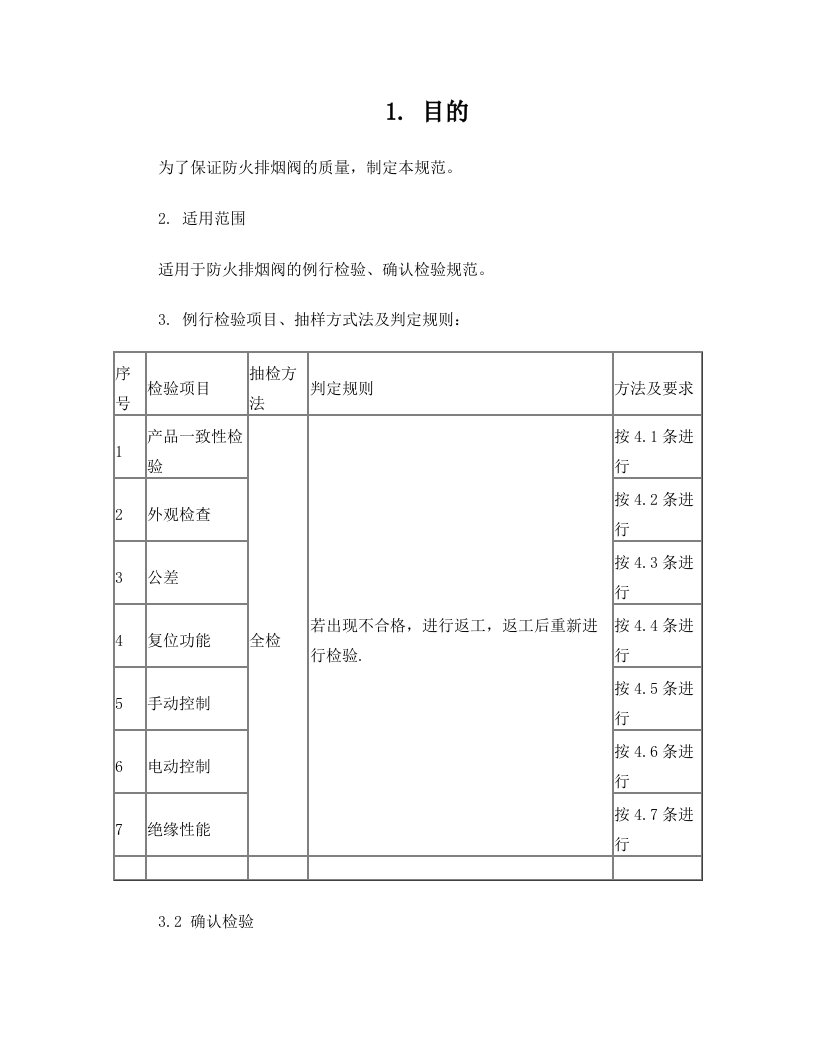 排烟防火阀例行确认检验规范