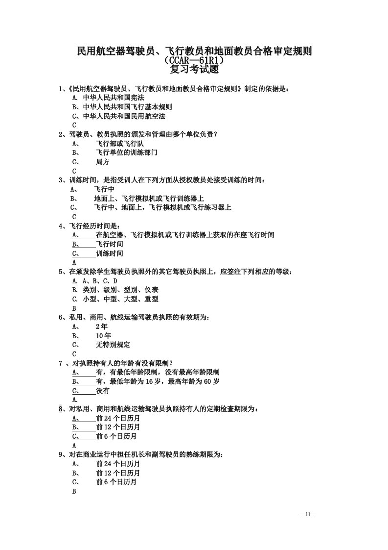 法规61部提要