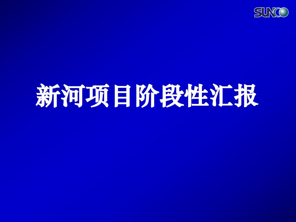 天津顺驰新河项目阶段性汇报