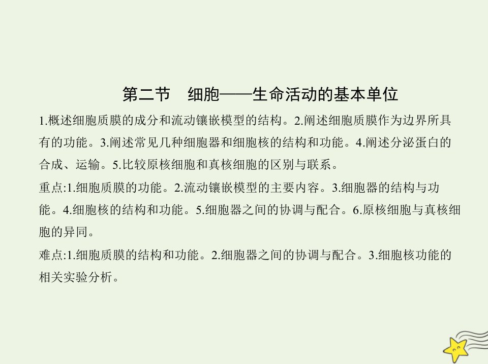 2022年新教材高中生物第二章细胞的结构和生命活动第二节细胞__生命活动的基本单位课件苏教版必修1