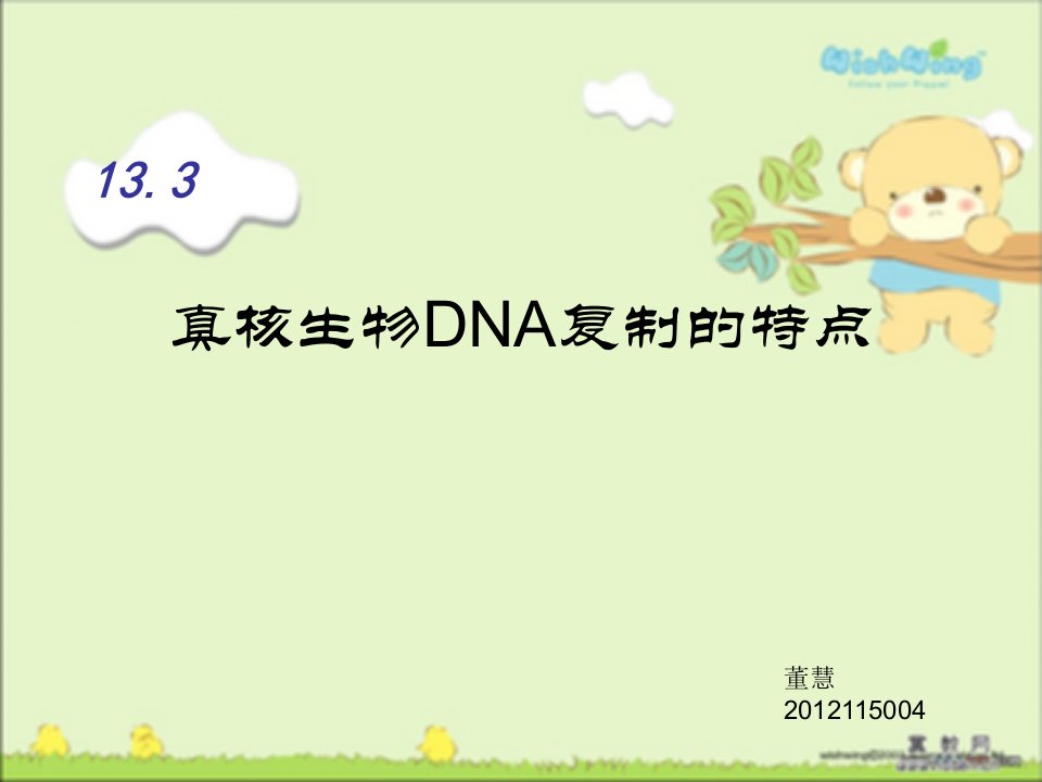 真核生物DNA复制的特点