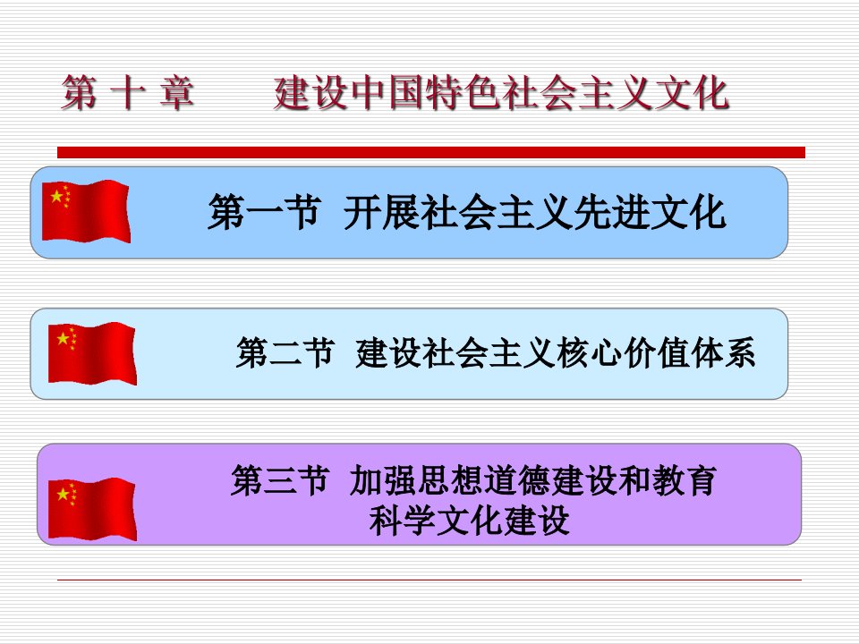 毛概课件第十章建设中国特色社会主义文化