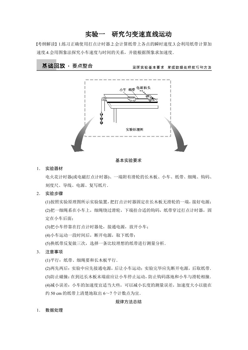 高中物理力学实验专题汇总