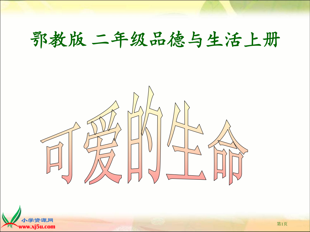 鄂教版品德与生活二年级上册可爱的生命省公共课一等奖全国赛课获奖课件