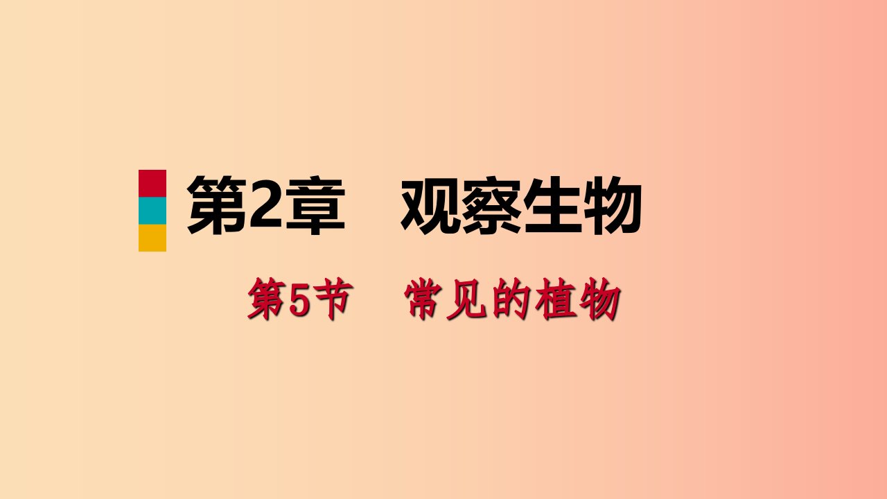 2019年秋七年级科学上册第2章观察生物第5节常见的植物2.5.2孢子植物和植物的分类导学课件新版浙教版