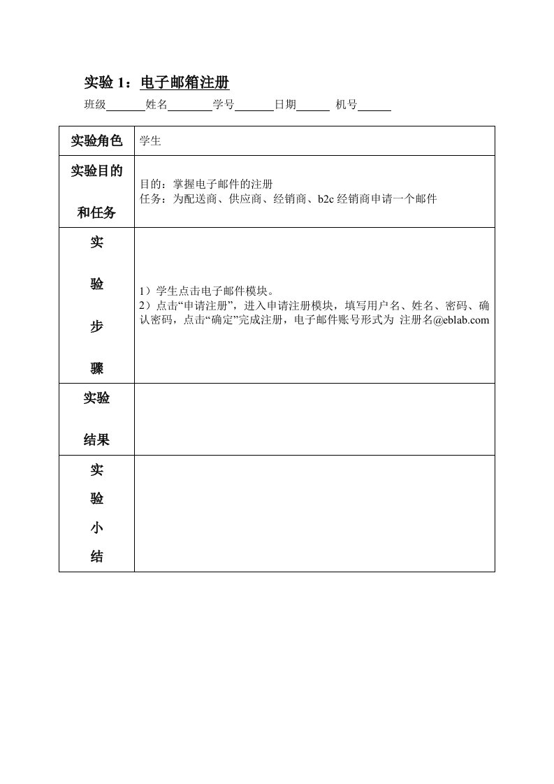 一、电子邮件实验报告