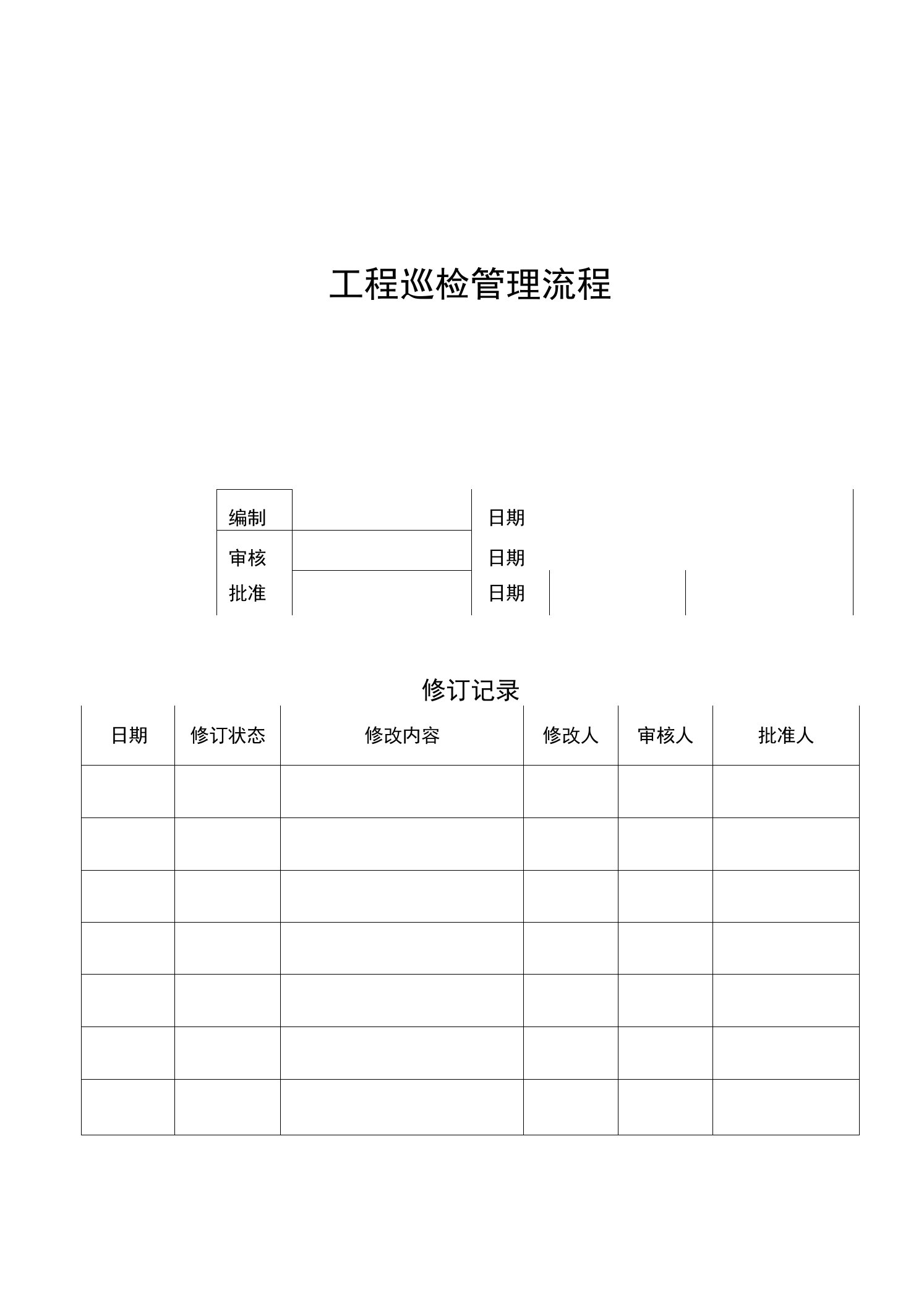 工程巡检管理流程