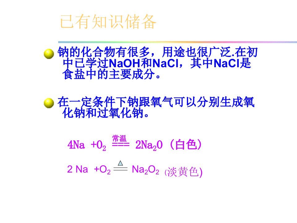 钠的氧化物PPT课件