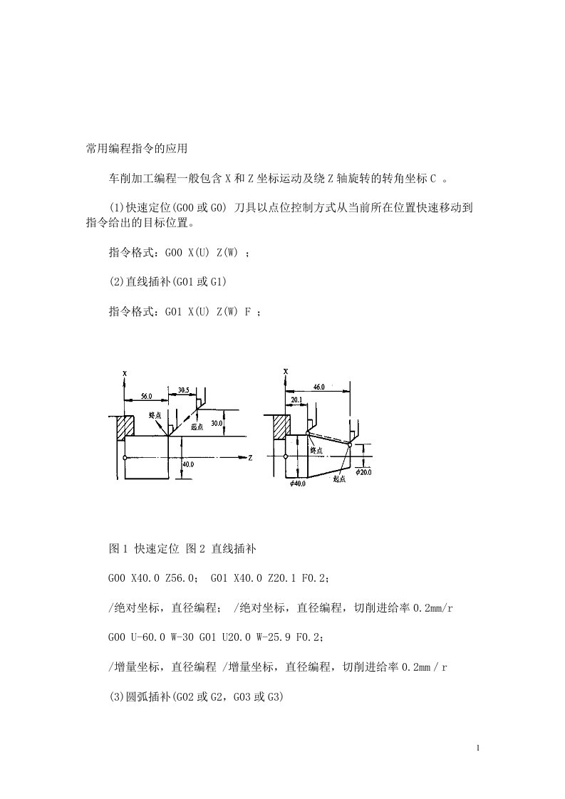 数控车床编程基本指令大全