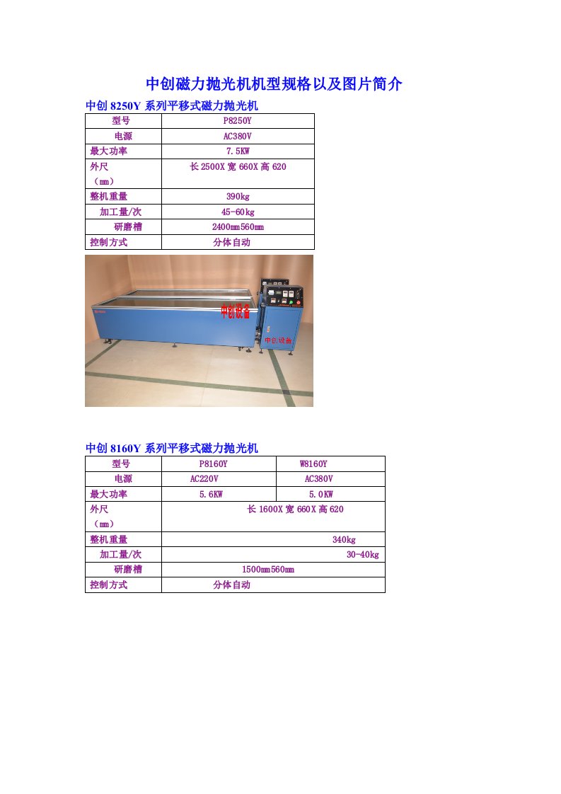 磁力抛光机图片规格简介