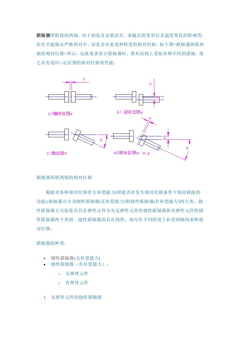 联轴器的种类