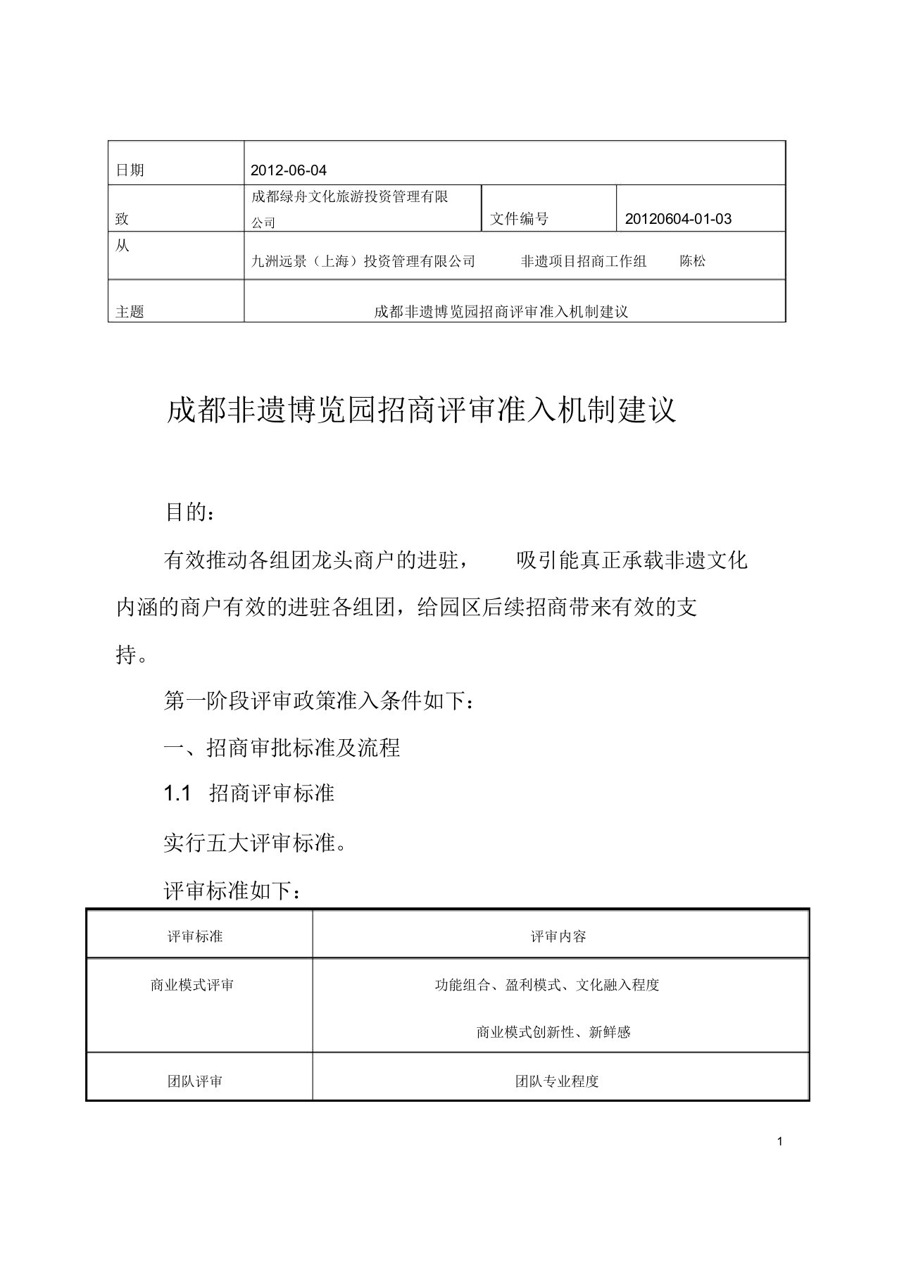 成都非遗博览园招商评审准入机制建议