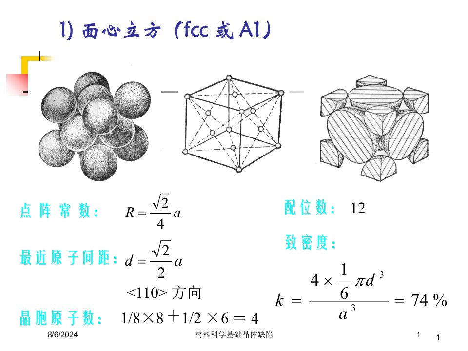 2020年材料科学基础晶体缺陷