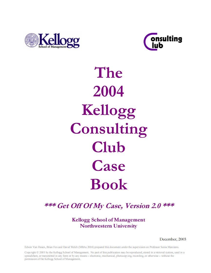 KelloggCaseBook-咨询面试.pdf