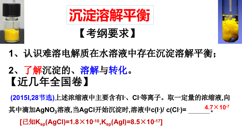 沉淀溶解平衡ppt课件