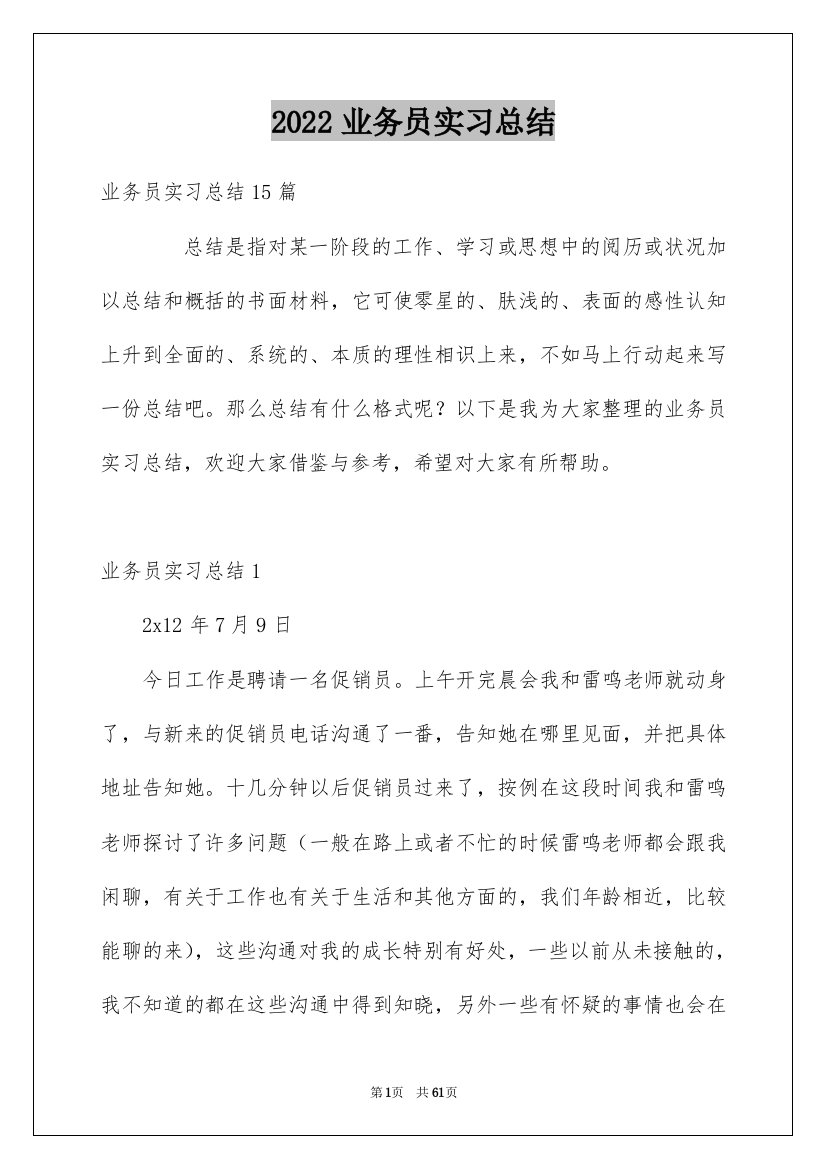 2022业务员实习总结_3