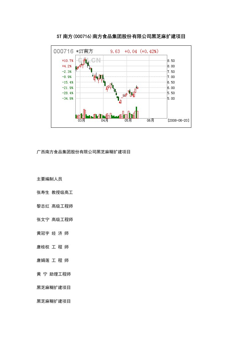 南方黑芝麻糊项目可研