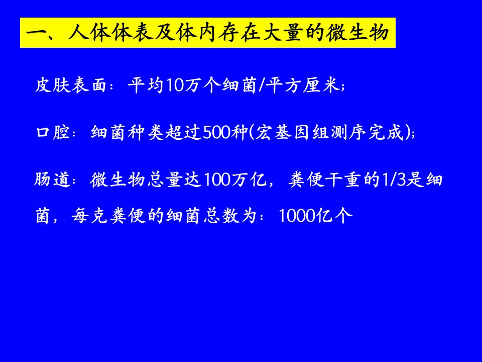 微生物生态学4.4微生物与人体的相互作用