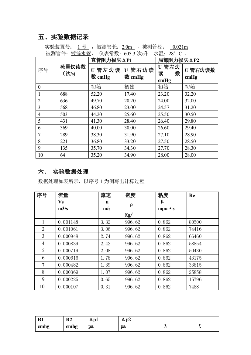 管路沿程阻力测定-2