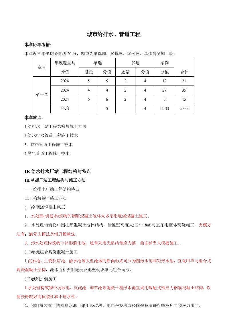 城市给水排水工程