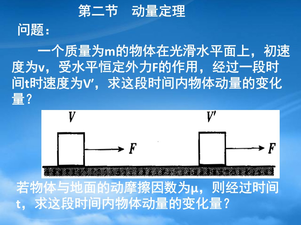 第八章第二节动量定理一