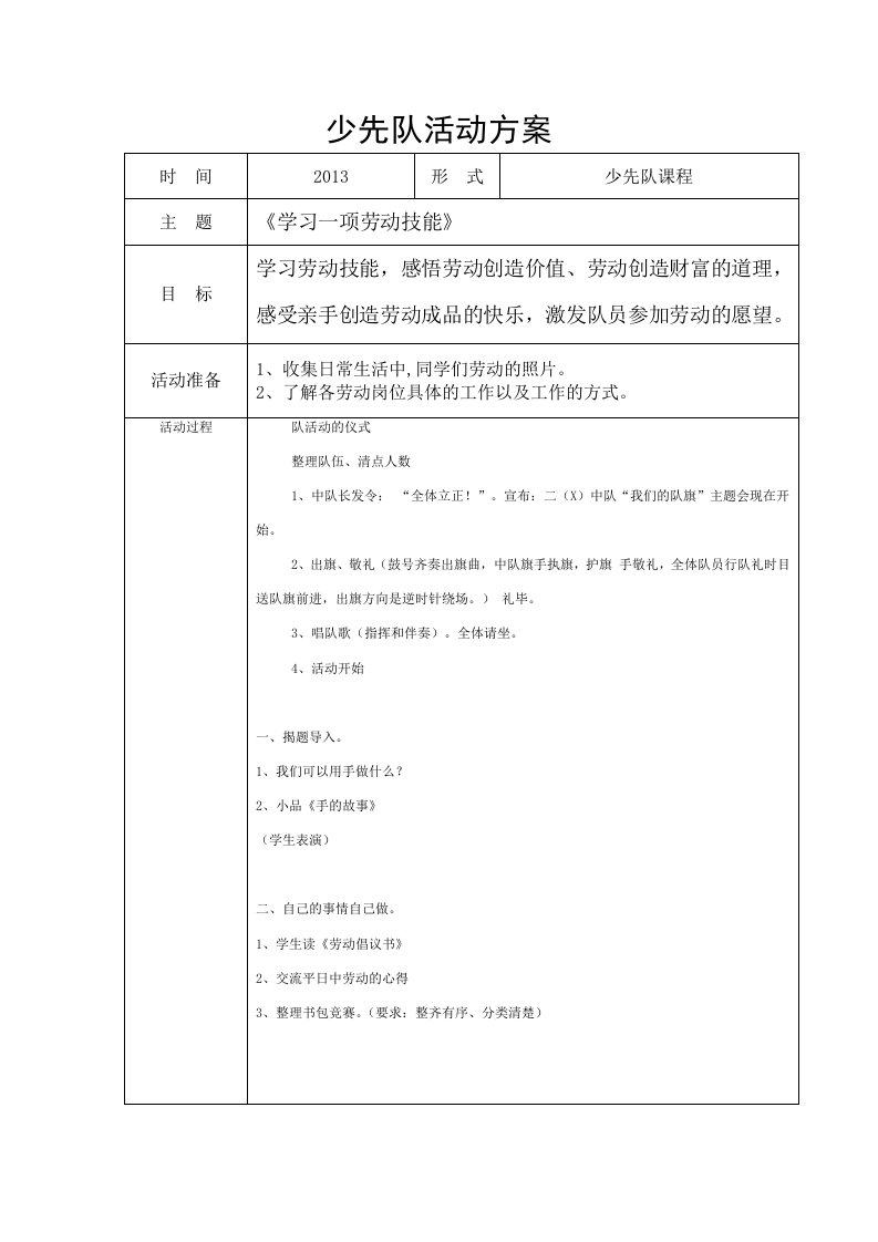 【小学教学】学习一项劳动技能