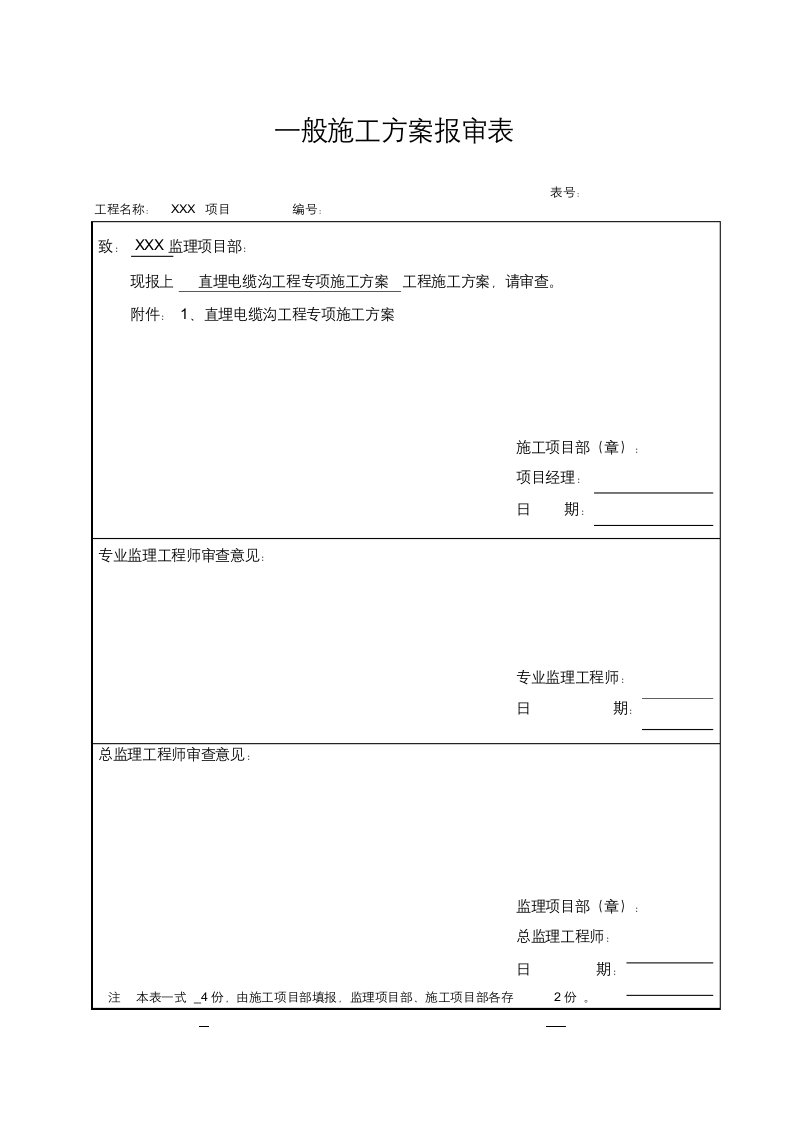 直埋电缆沟工程专项施工方案