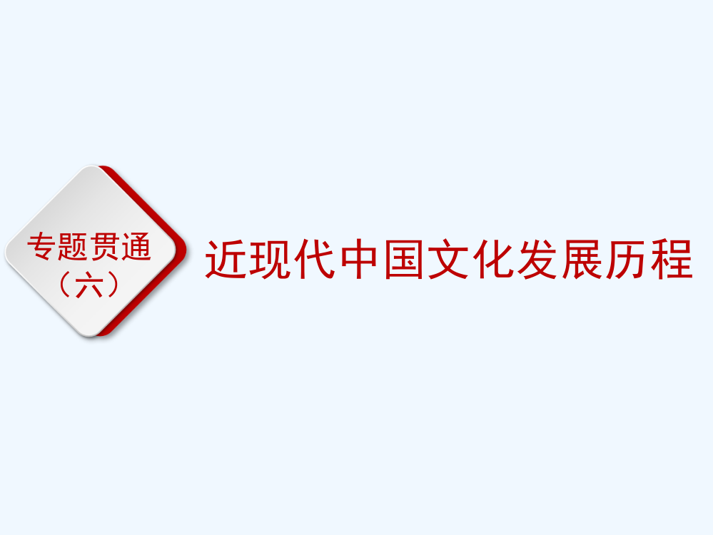 高考历史全程备考二轮复习课件：专题贯通六　近现代中国文化发展历程