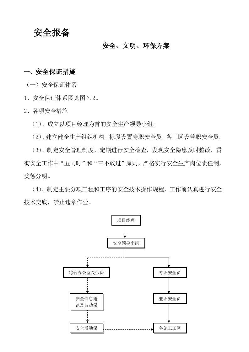 生产管理--第三部分安全文明环保方案