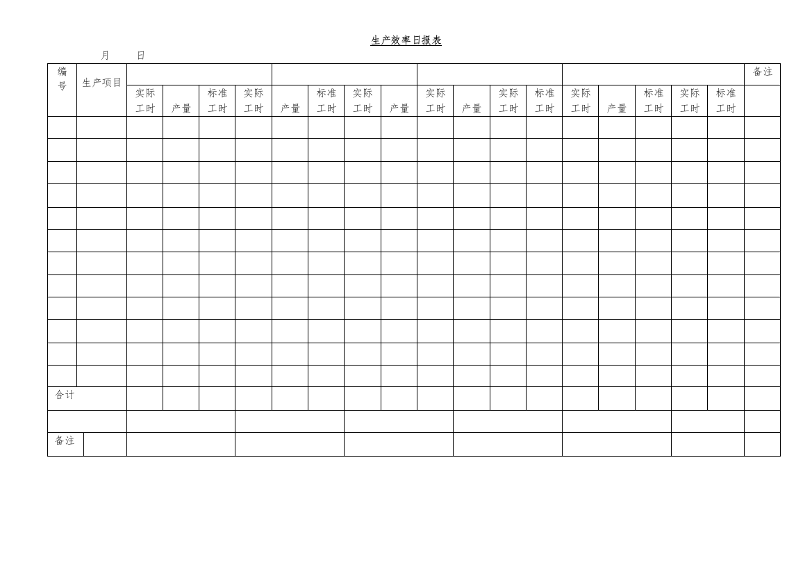 生产效率日报表-1