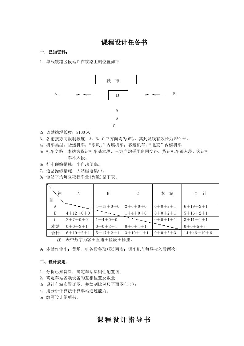 铁路区段站课程设计