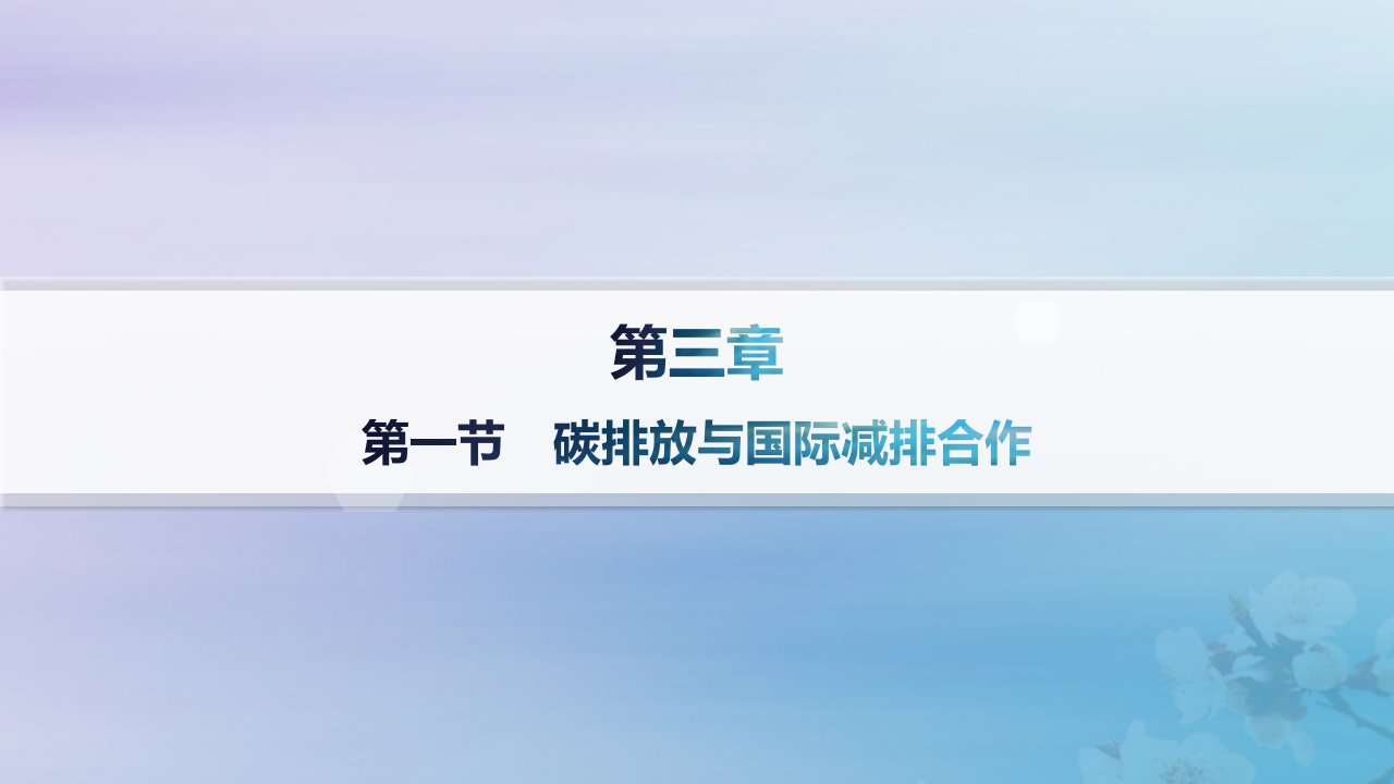 新教材2023_2024学年高中地理第3章生态环境保护与国家安全第1节碳排放与国际减排合作课件湘教版选择性必修3