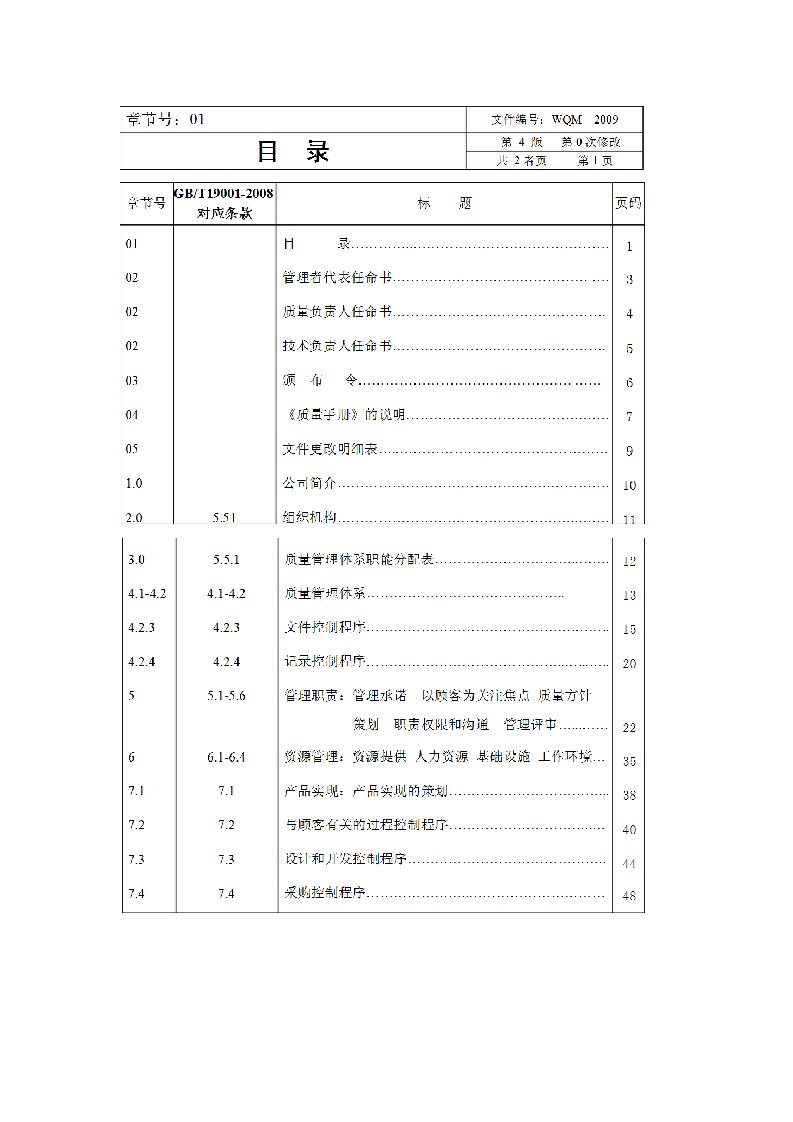 电气制造有限公司质量手册