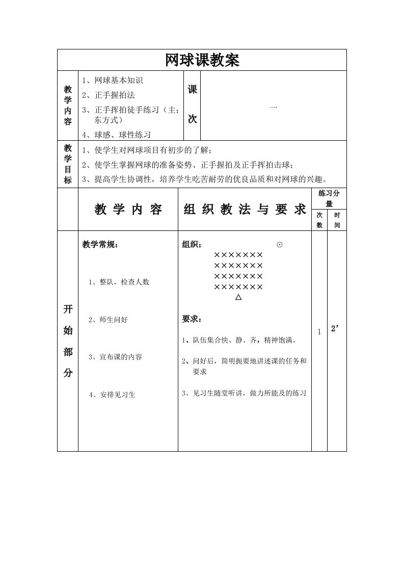 网球课教案教学内容网球基本知识