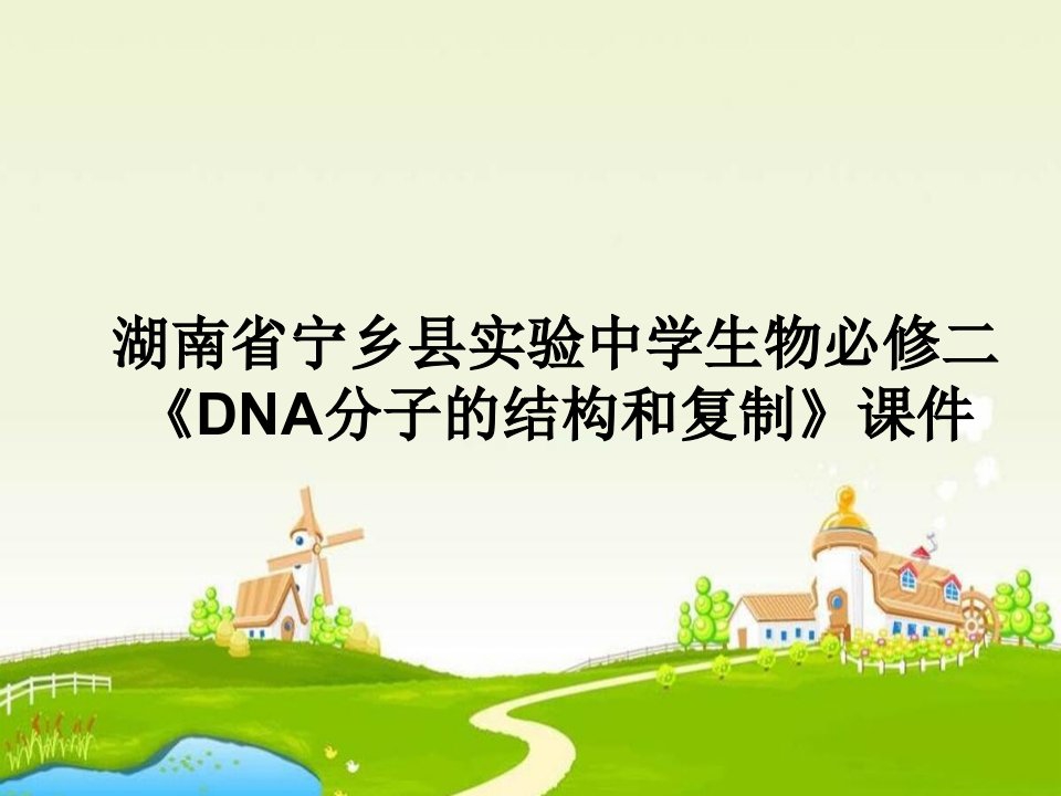 高一生物DNA分子的结构和复制