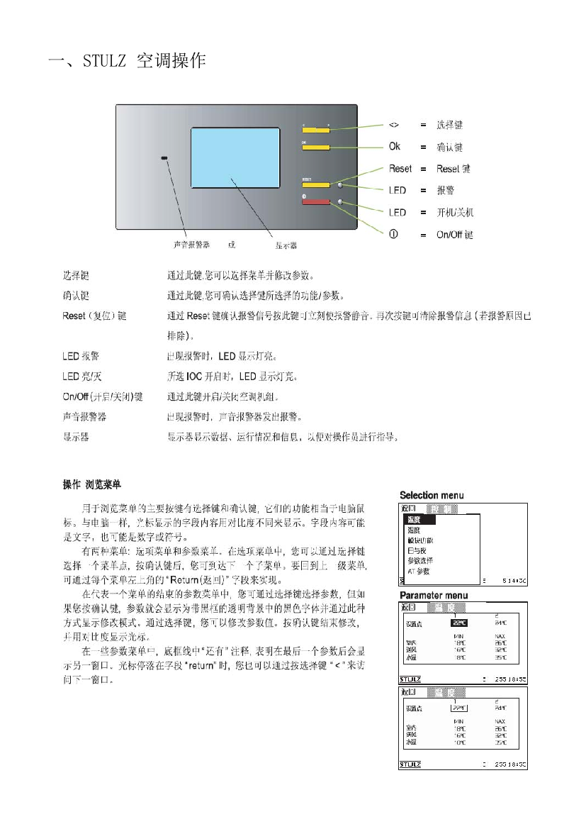 STULZ空调操作手册