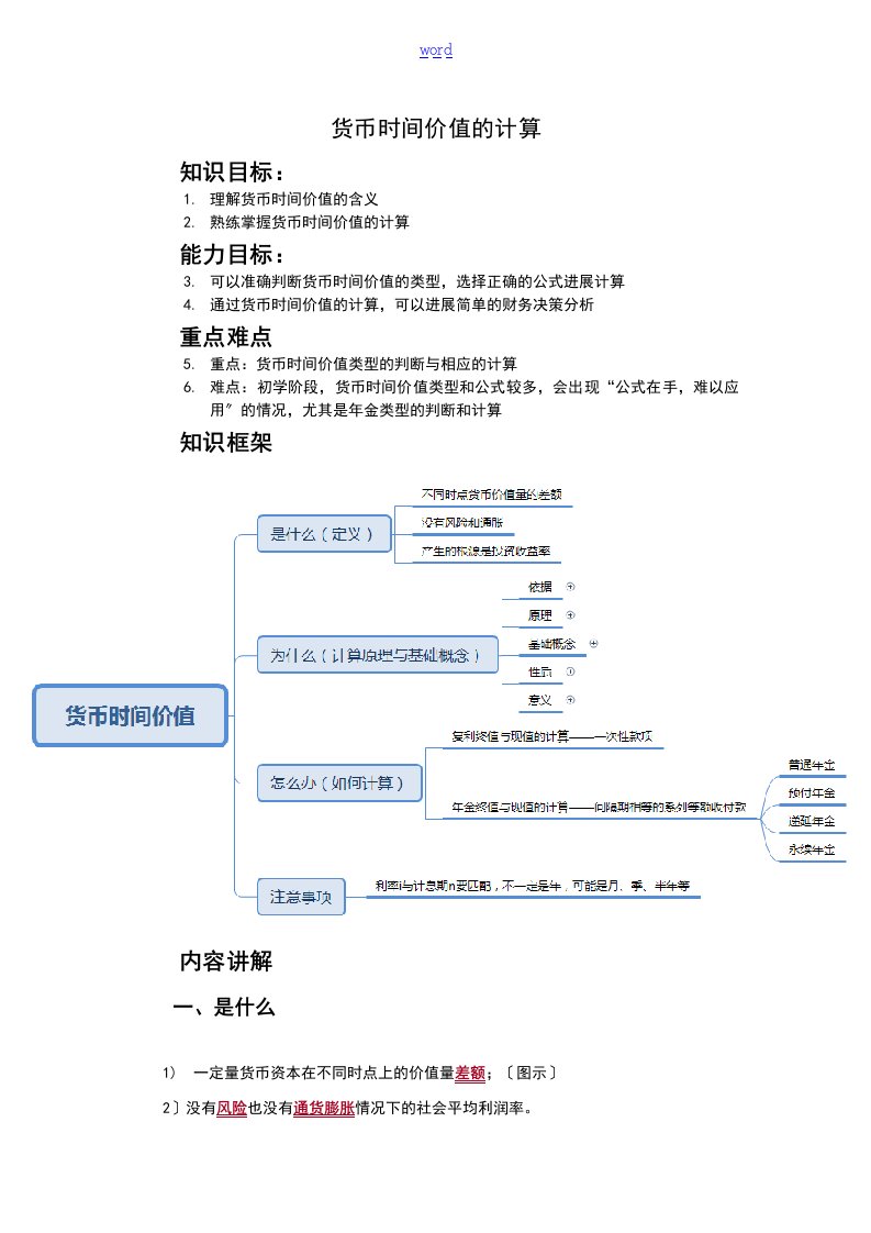 货币时间价值试讲-教案设计