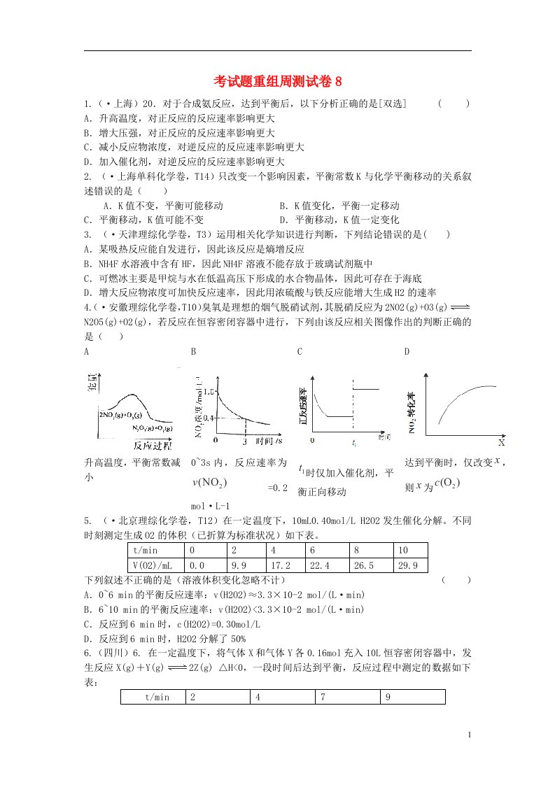 四川省攀枝花市十二中高考化学二轮复习