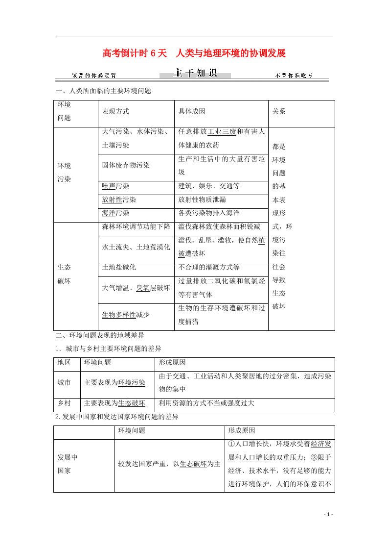 高考地理二轮复习