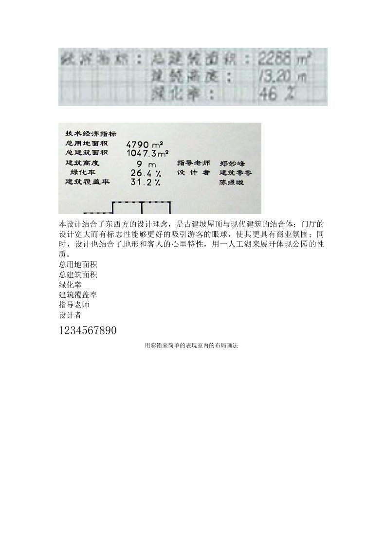 精选小型建筑设计指标及设计说明范例