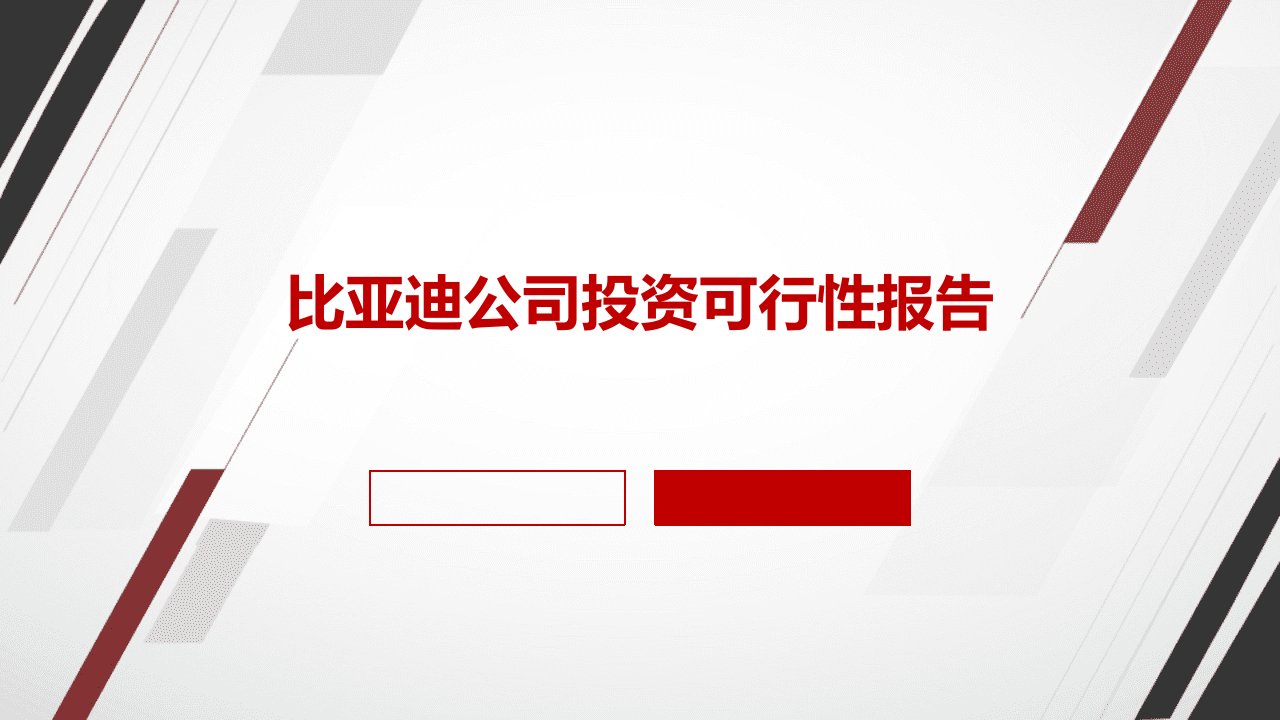 比亚迪公司投资可行性报告