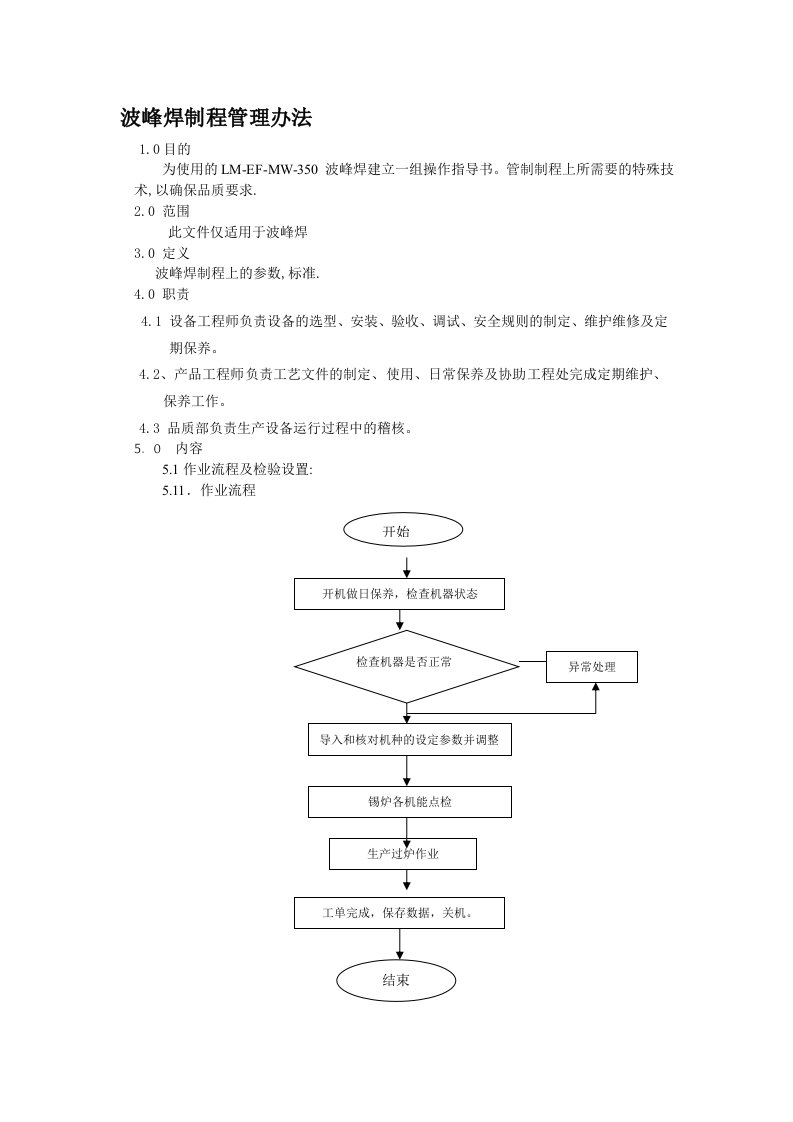 波峰焊制程管理办法