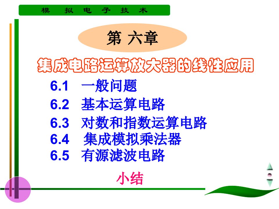 电子教案模拟电子技术第六章集成电路运算放大器的线性