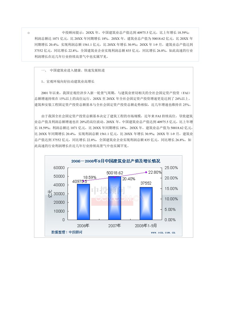 建筑工程管理-中国建筑业发展现状及展望