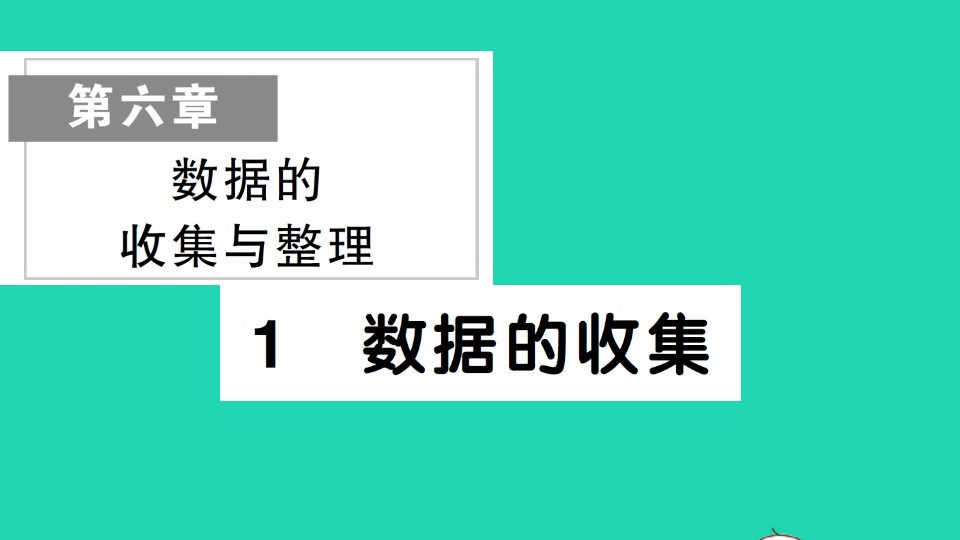 七年级数学上册第六章数据的收集与整理1数据的收集作业课件新版北师大版