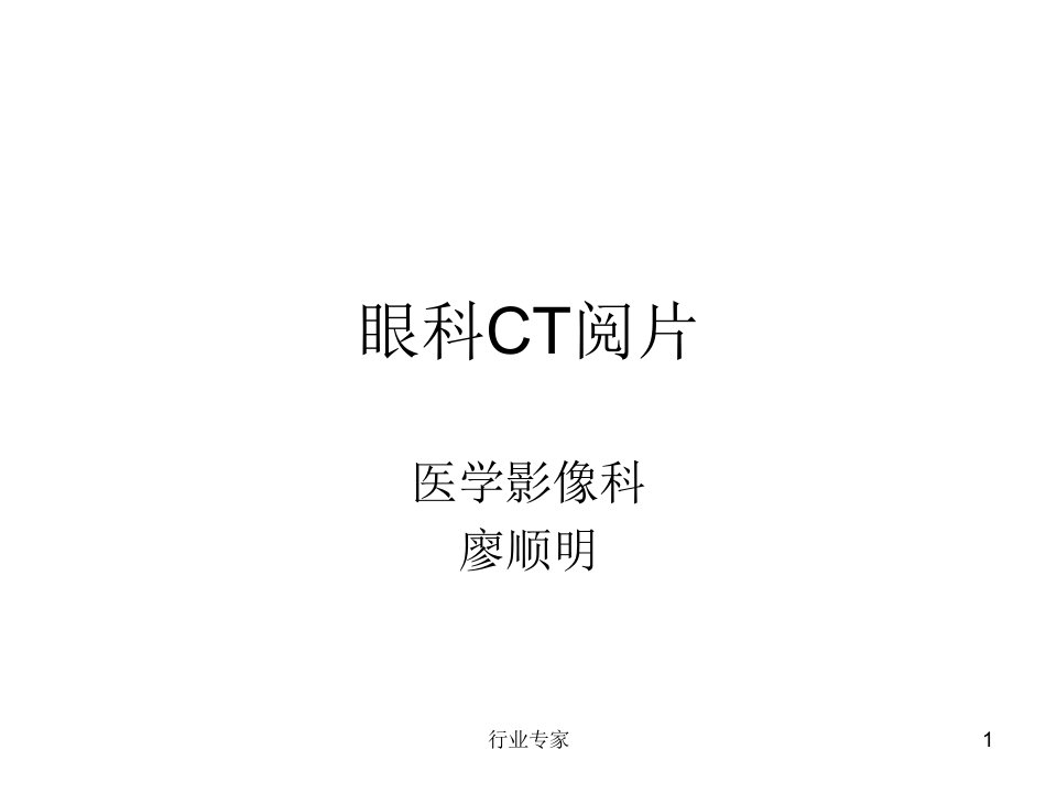 眼科CT阅片入门ppt课件