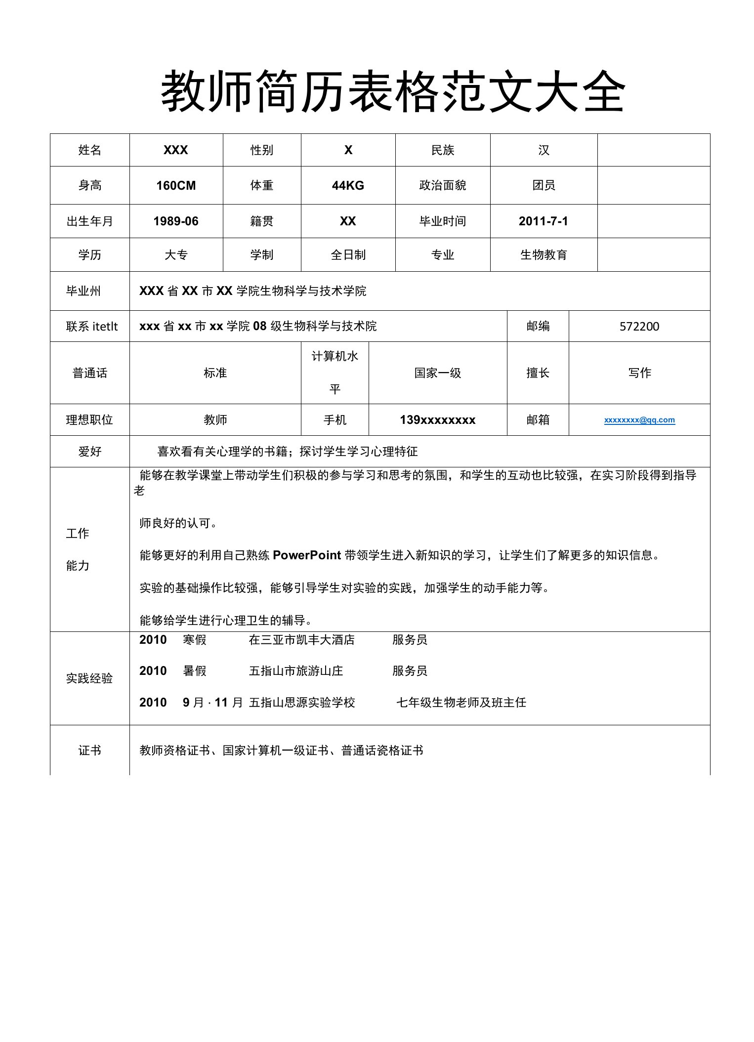 实用又美观的简历模板(101)