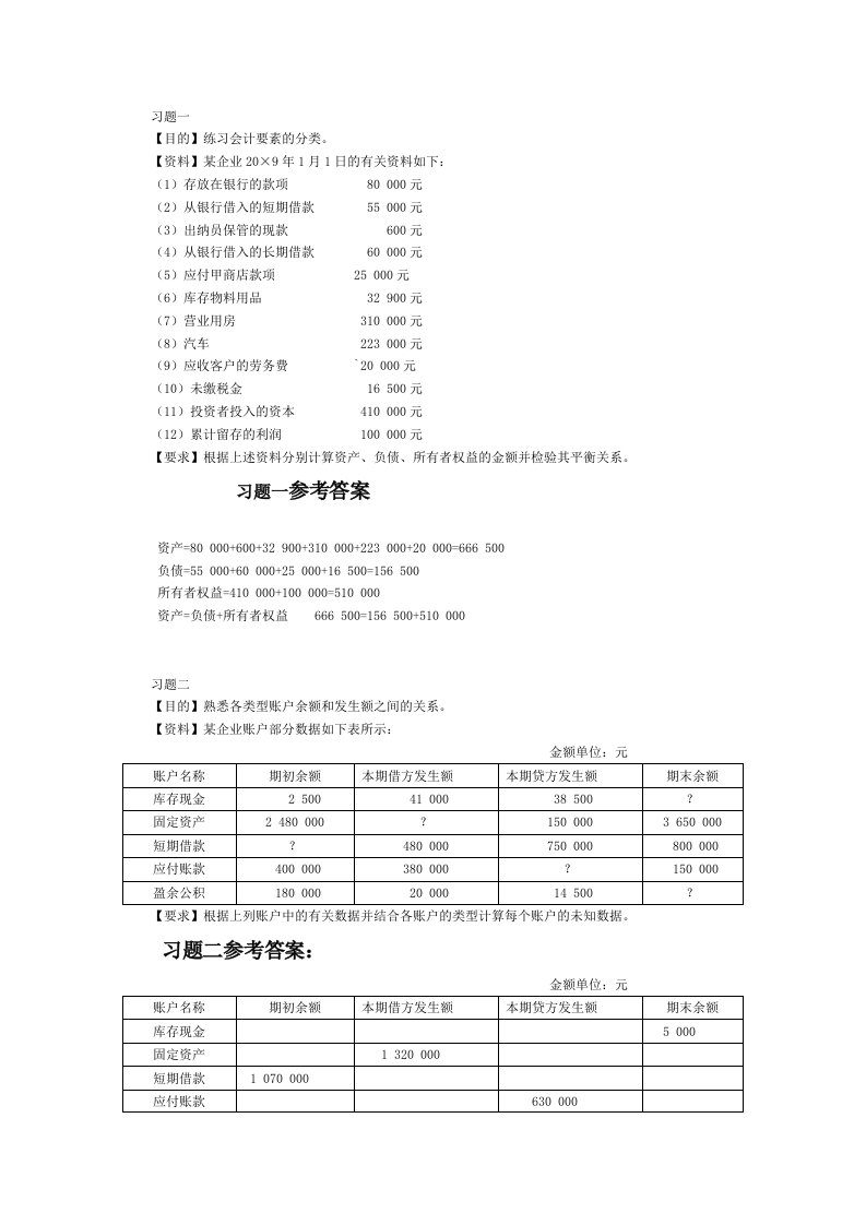 电大2014基础会计实务题及答案