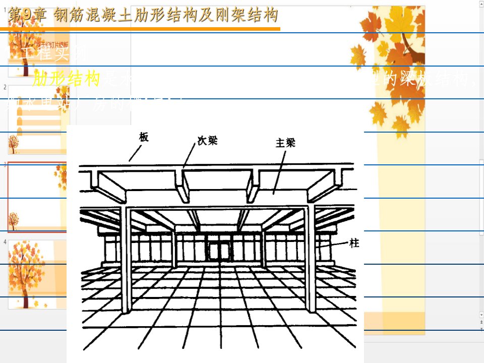 肋形结构及刚架结构